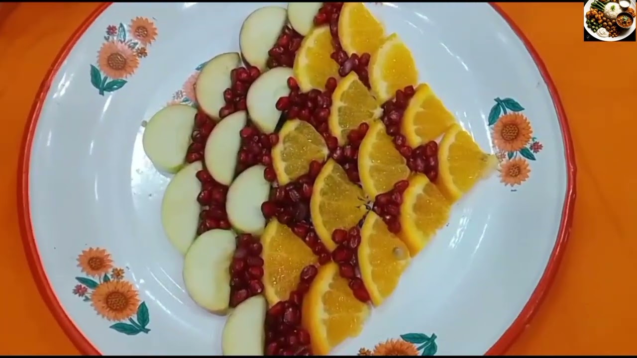 Beautiful fruits decoration / four fruits decoration / fruits plating...