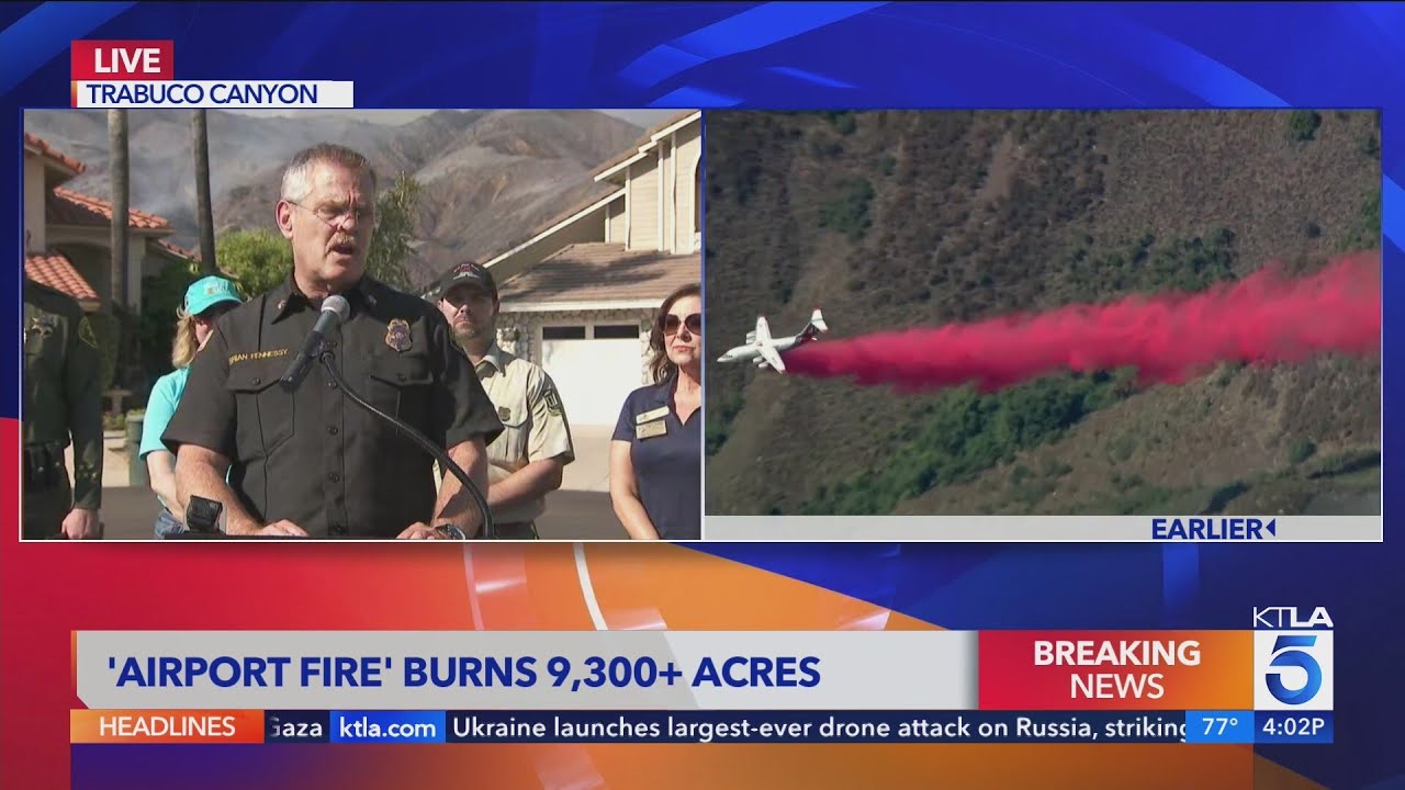 Orange County Fire Authority officials provide an update on the Airport Fire in Orange County