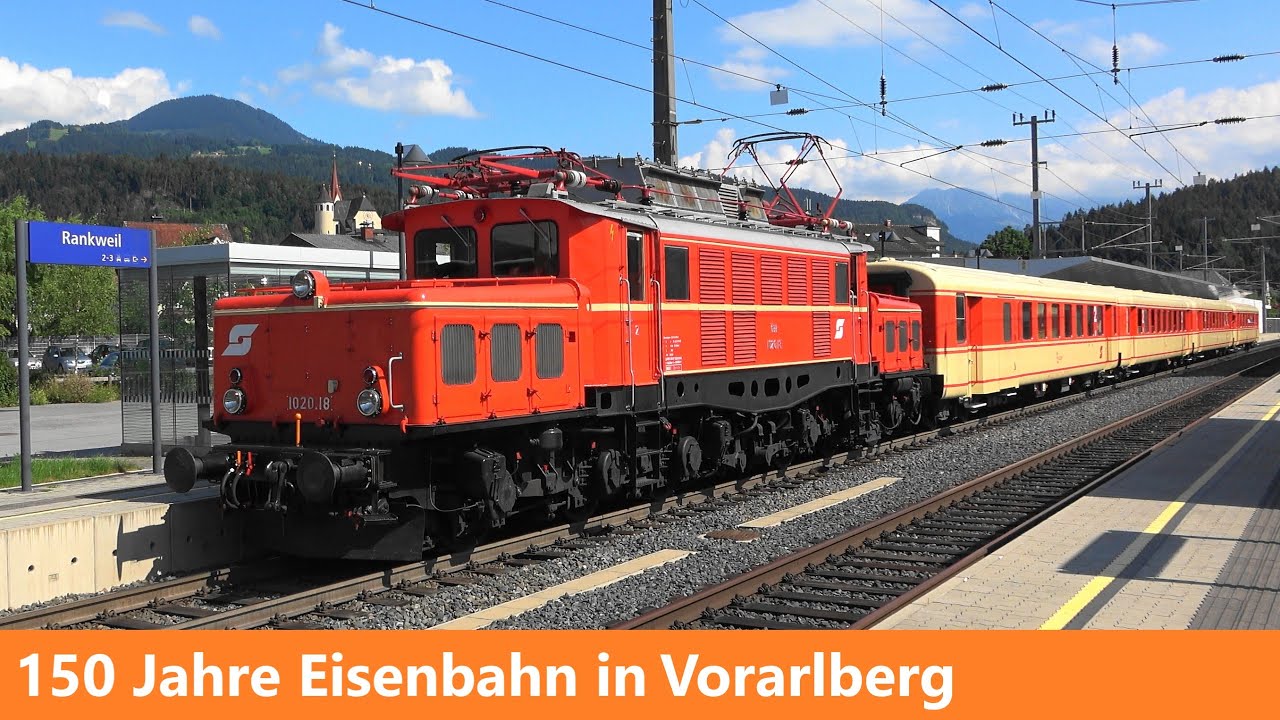 150 Jahre Eisenbahn in Vorarlberg, 🐊Krokodil 1020.18 zieht ÖBB Schlierenwagen durchs Ländle