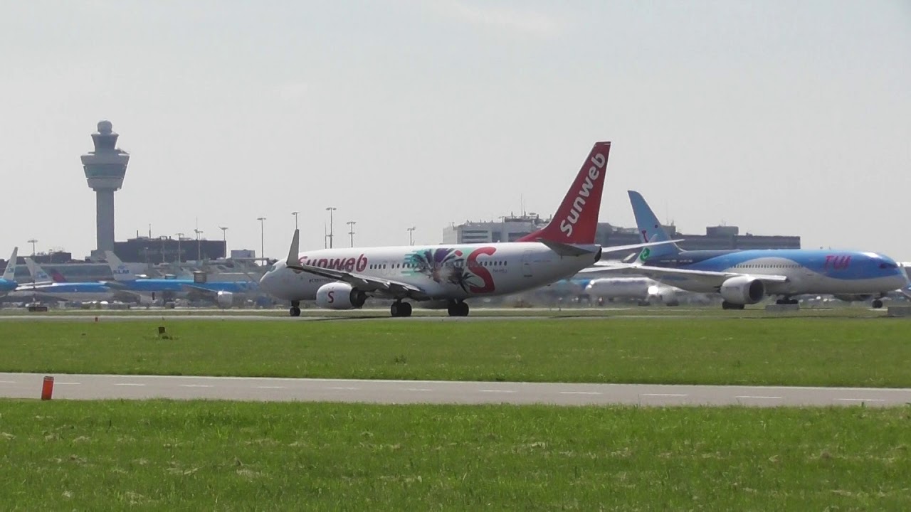 Schiphol | Take off | B737-800 | Transavia (Sunweb Livery)