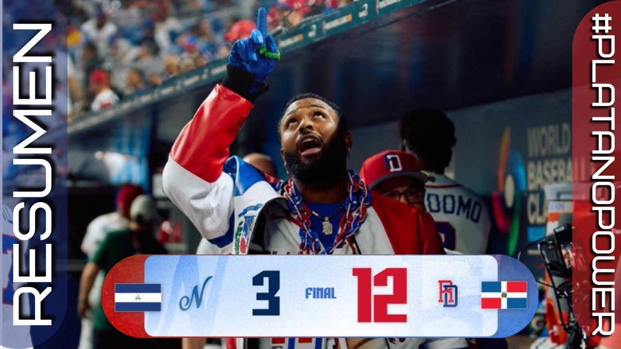 Dominicana debuta con victoria aplastante ante Nicaragua #ClasicoMundialdeBeisbol