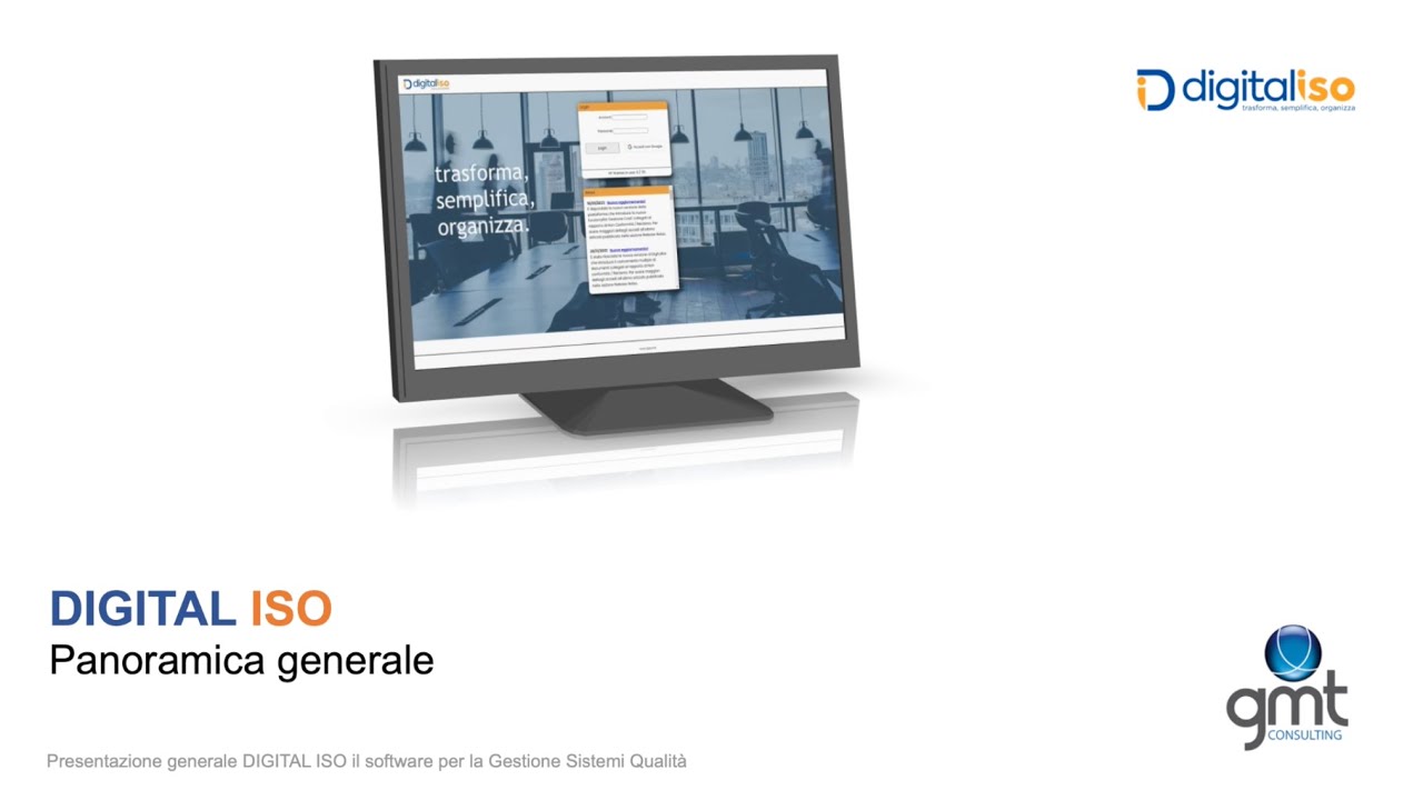 Demo 1) #Software di Gestione Sistemi Qualit&agrave; Digital ISO  SaaS - Panoramica generale