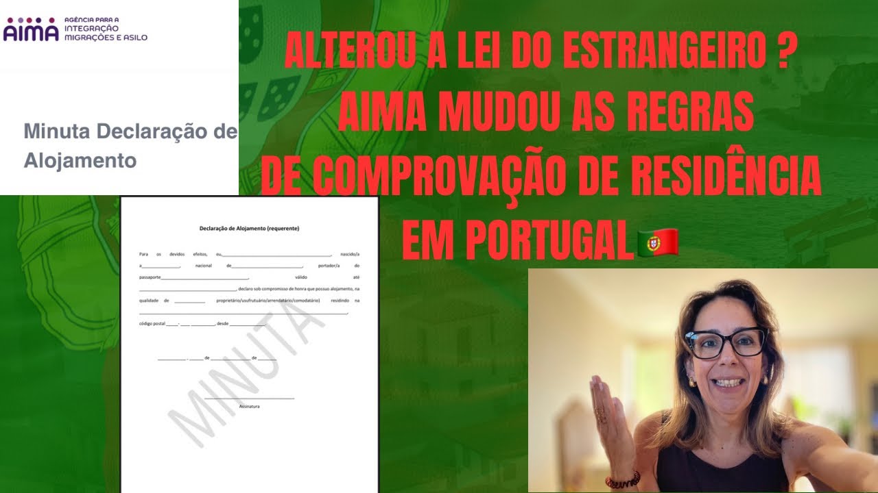 Como obter a declaração de alojamento ? AIMA- minuta da auto declaração de Residência - Portugal 25