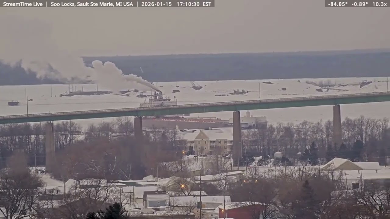 American Spirit at the Soo locks, LAST SHIP of the season, DB Conneaut Jan 15th, 2026