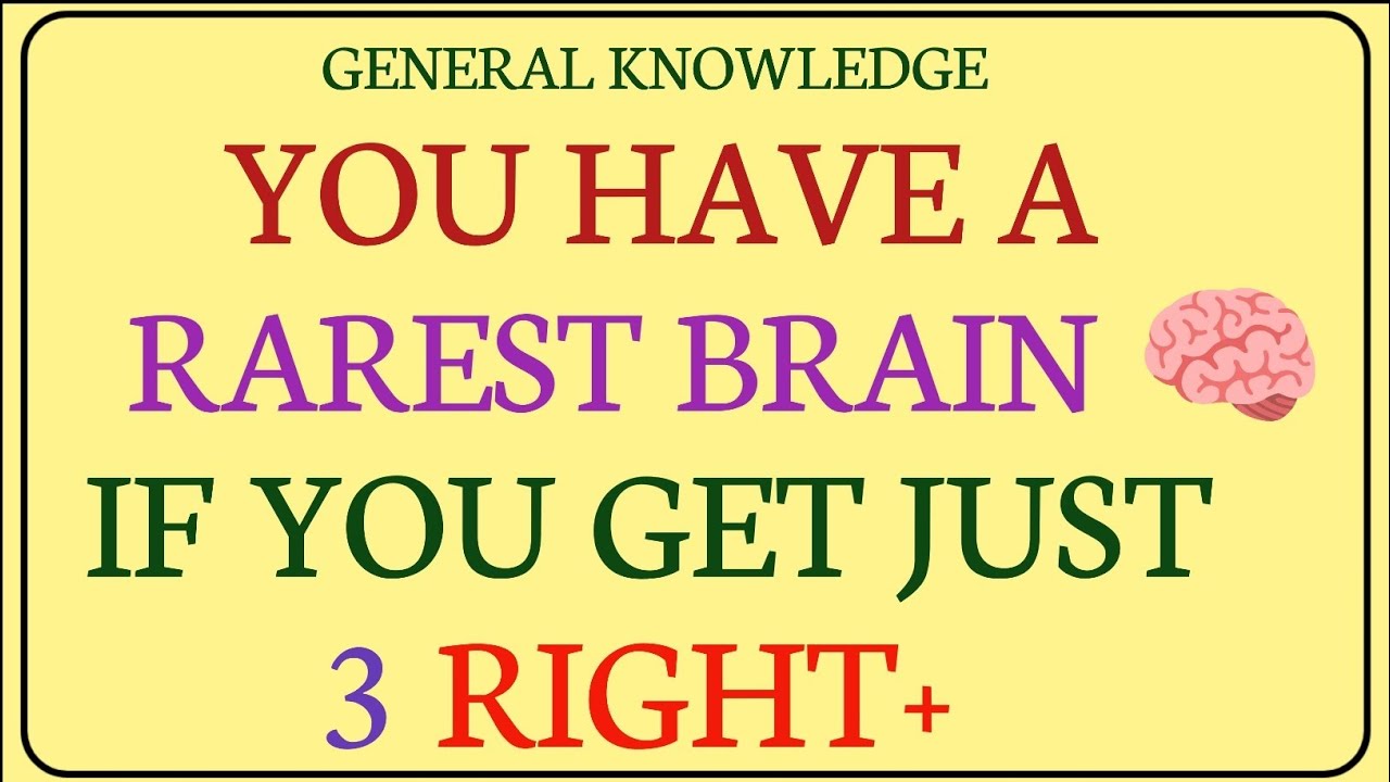 🧠 YOU HAVE A RAREST BRAIN IF YOU GET JUST 3 RIGHT! | Hard Quiz