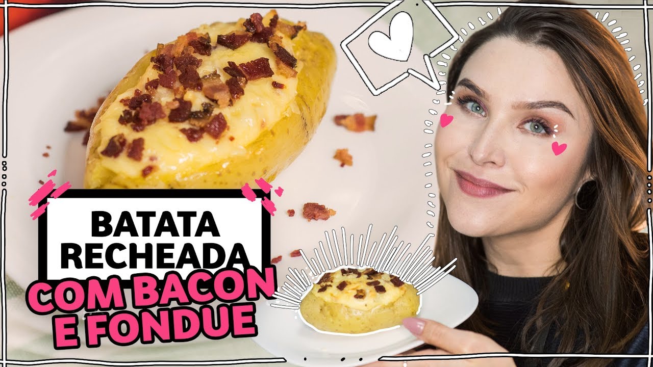 Como fazer BATATA RECHEADA com QUEIJO e BACON #CHATANACOZINHA | Lu Ferreira | Chata de Galocha