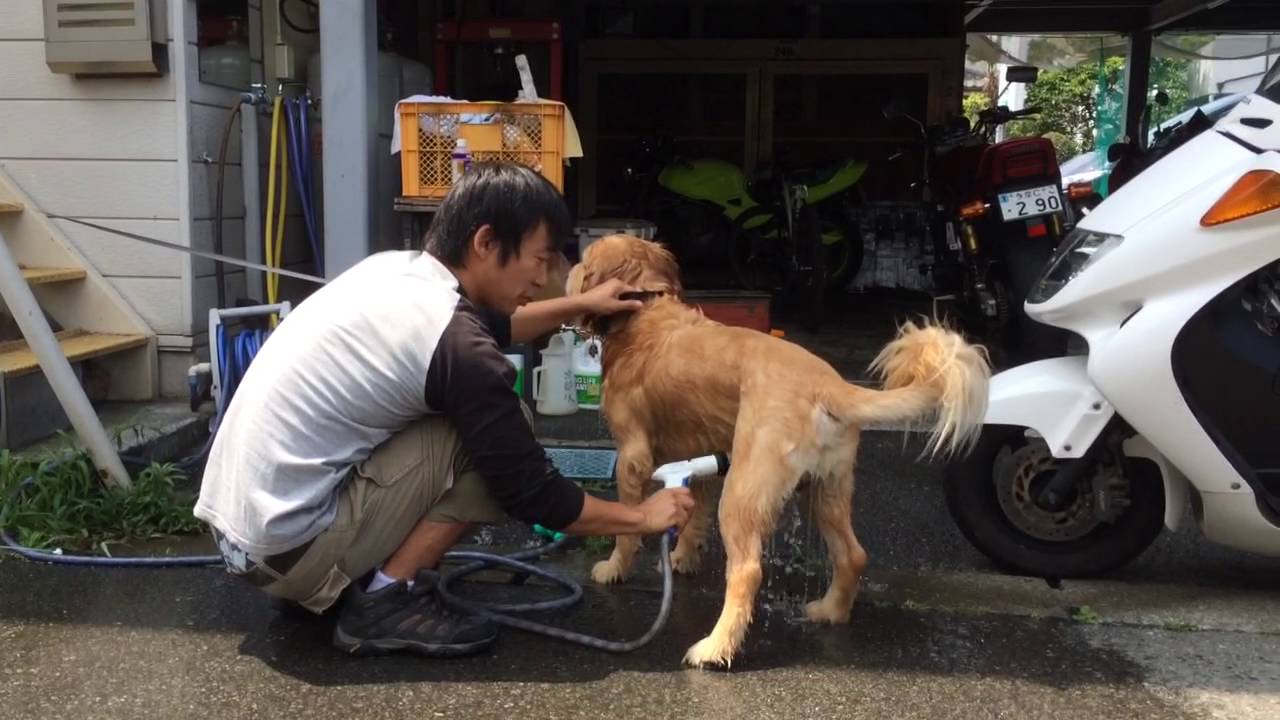 ばいくを洗車する！