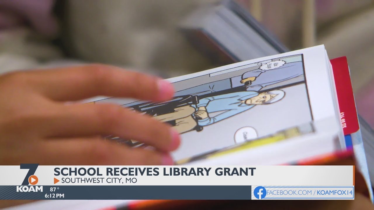 Southwest City Elementary receives a grant for their library.