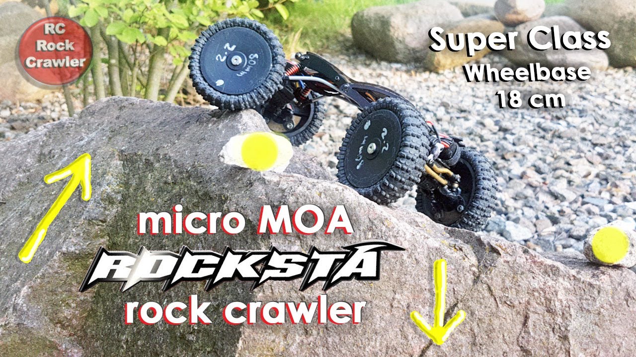 Basher RockSta 1/24 micro MOA Axles Before vs. After 2.2 wheels 4WS Dual ESC & 130 stock Motor Gates