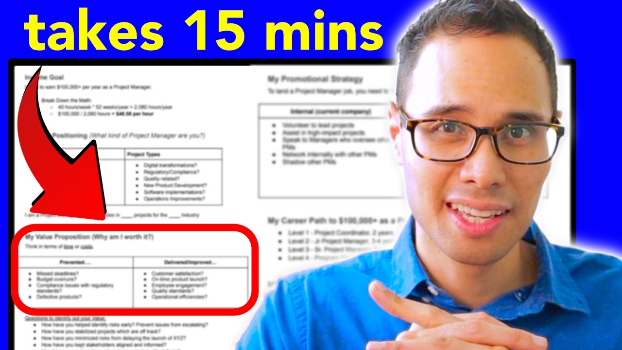 The ONLY 1-page Project Manager Career Plan to make $100k+ in 2026