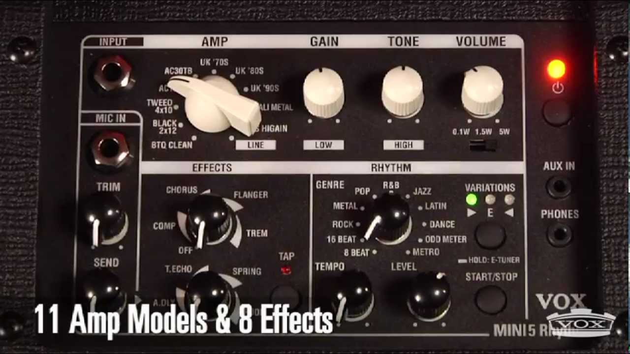 Introducing VOX Mini5 Rhythm - The Lightweight, Compact Modeling Amplifier