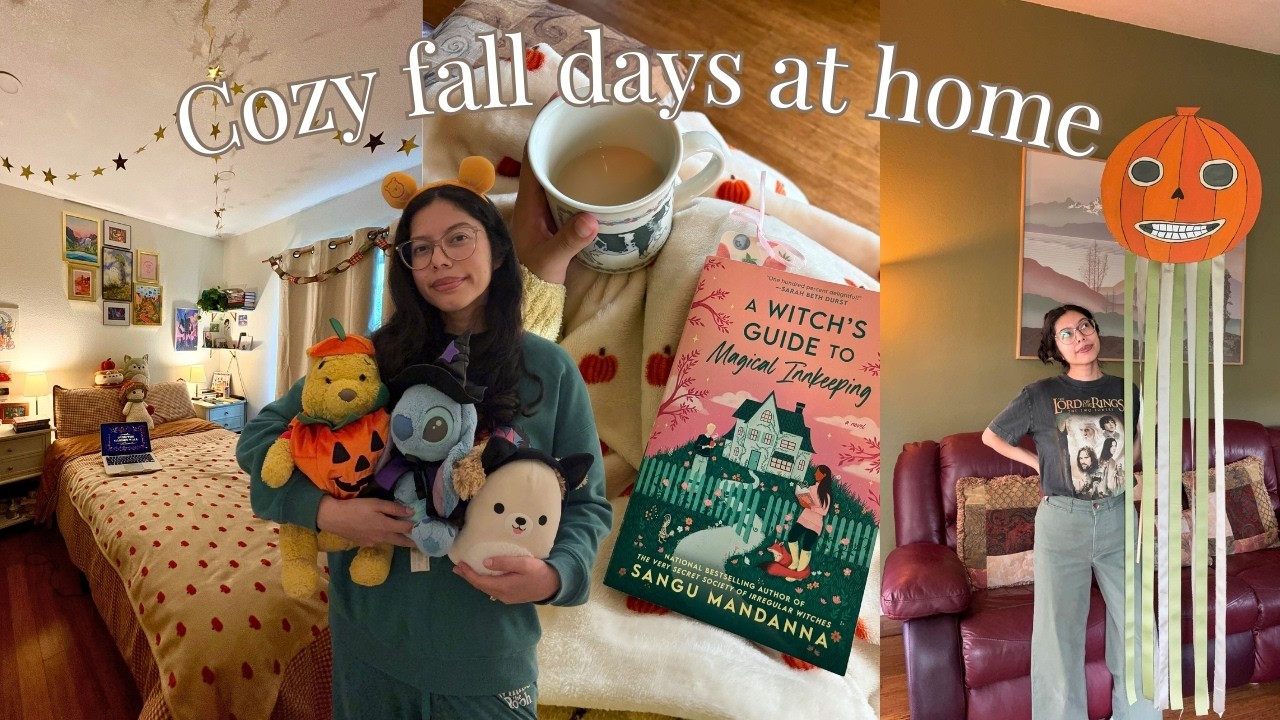 Cozy fall days at home | Decorating, costume making, books, cozy nights and whimsical moments