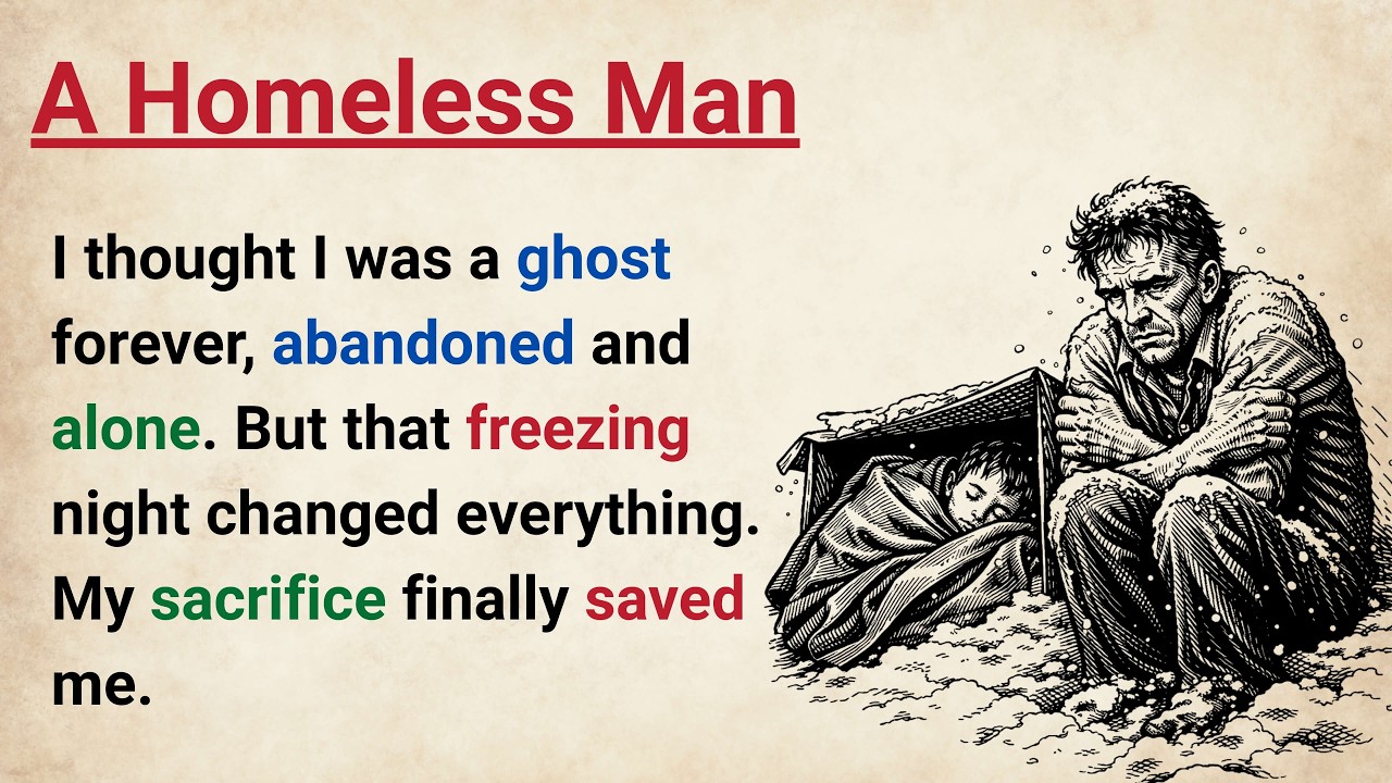Learn English With Story 🔥 A Homeless Man | Level 3 English Listening & Speaking Practice