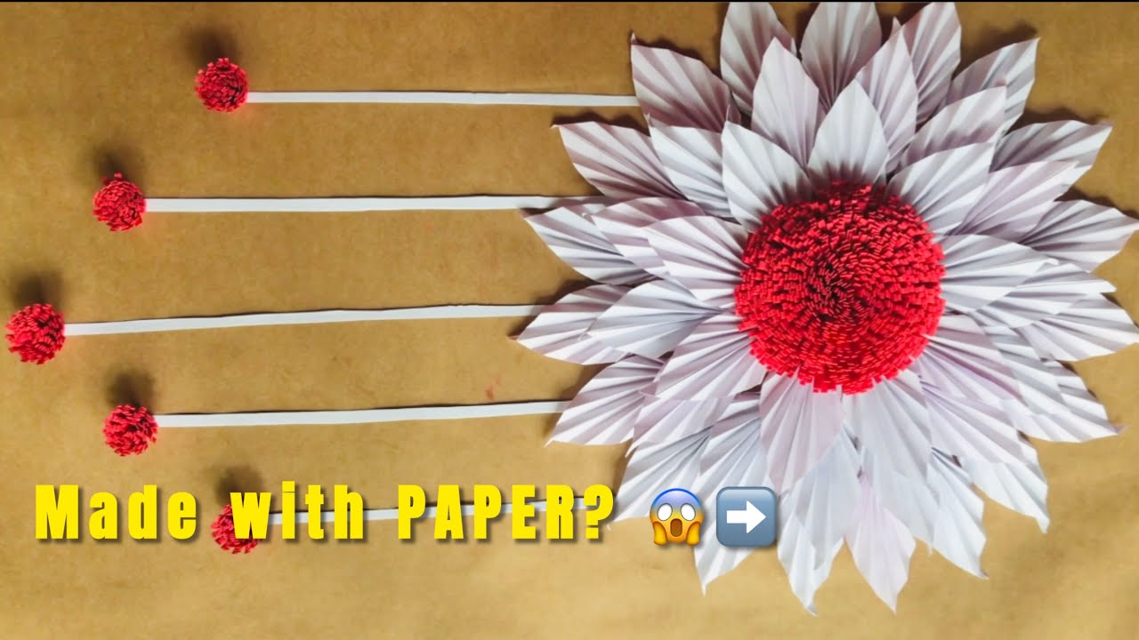 Paper Flower Wall Hanging | Easy & Beautiful Home Decor Craft