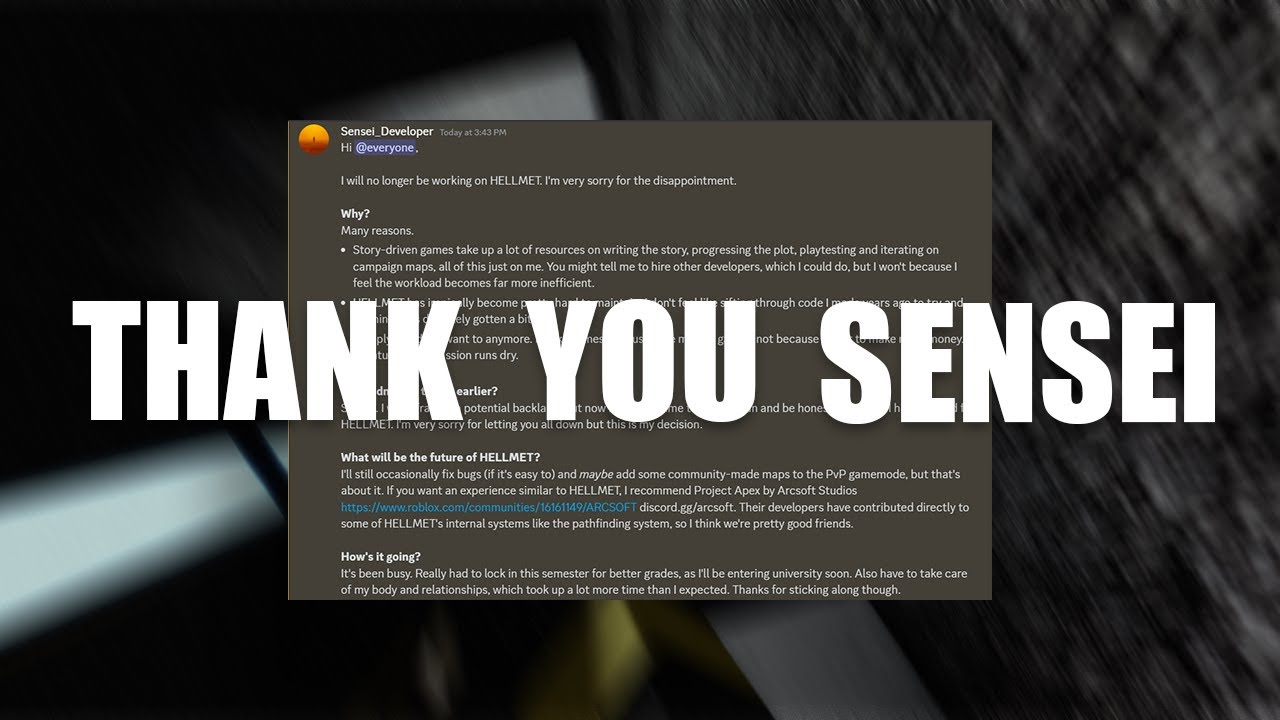 Goodbye Hellmet...