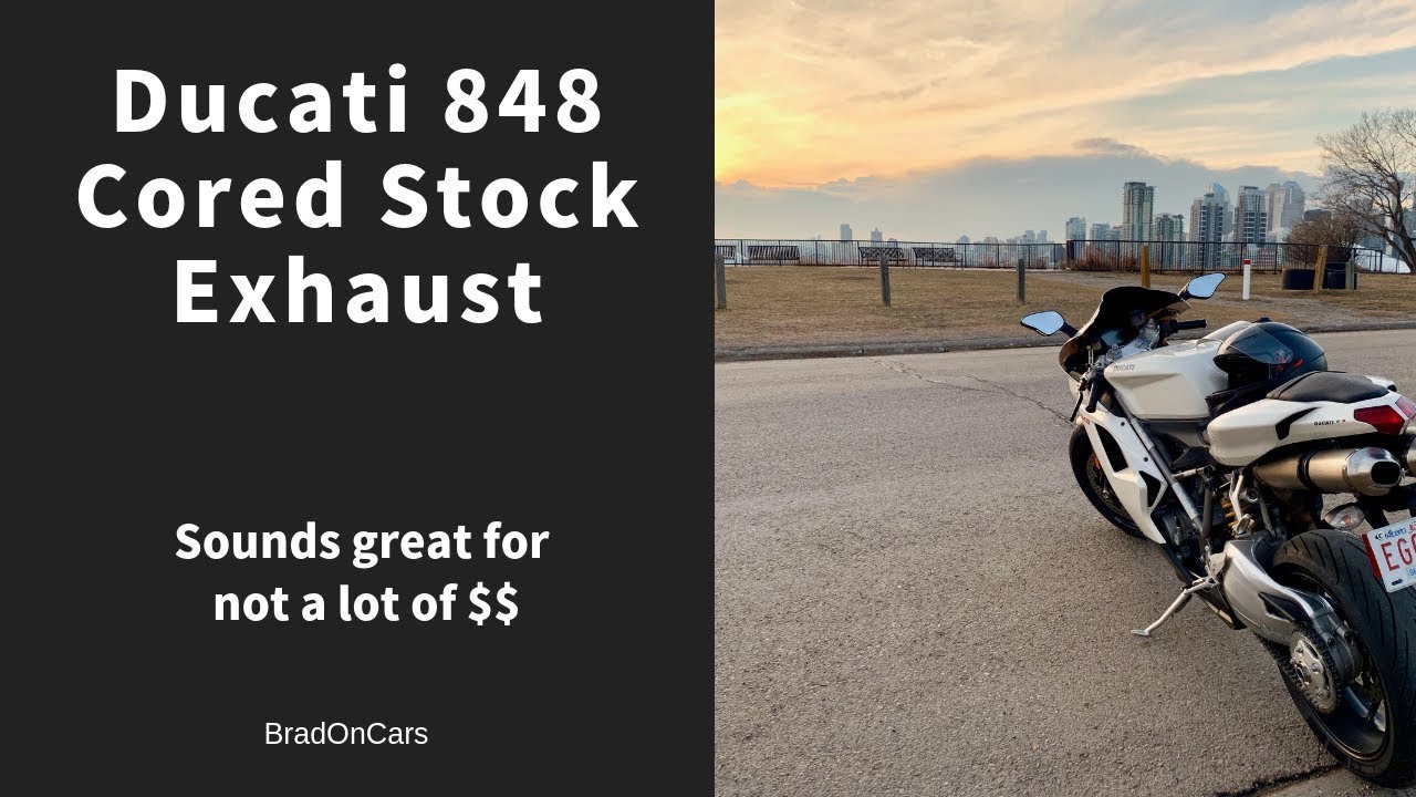 Ducati 848 cored exhaust - explanation and sound