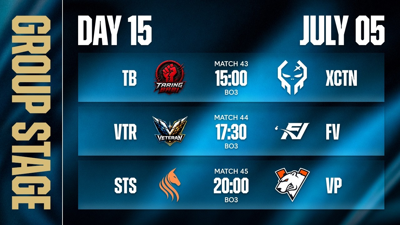 CFS SEA MASTERS 2026 SUMMER [DAY 15] - TB vs XCTN, VTR vs FV, STS vs VP