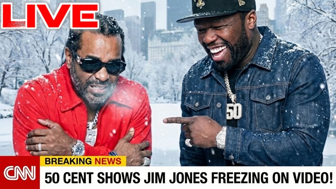 50 Cent Shows Jim Jones BRUTALLY FREEZING In NEW YORK CITY!