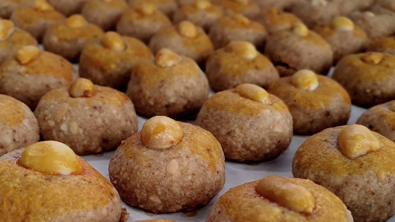 Resepi Biskut Kacang Mazola Mudah & Sedap | Eggless Peanut Cookies Recipe | Biskut Klasik!