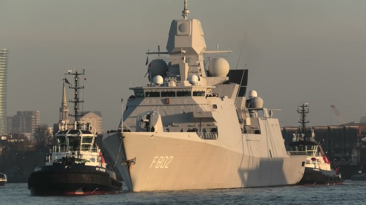 DUTCH NAVY WARSHIP in LONDON