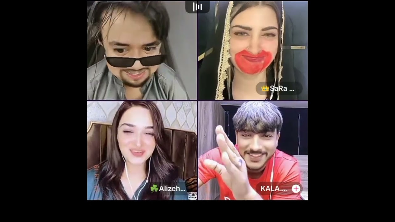 Waseem funny tik tok live with aliza #kala#sara part 2