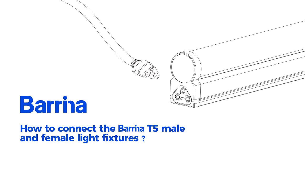 How to Connect The Barrina T5  Shop Light Male and Female Light Fixtures？#barrina #t5shoplight