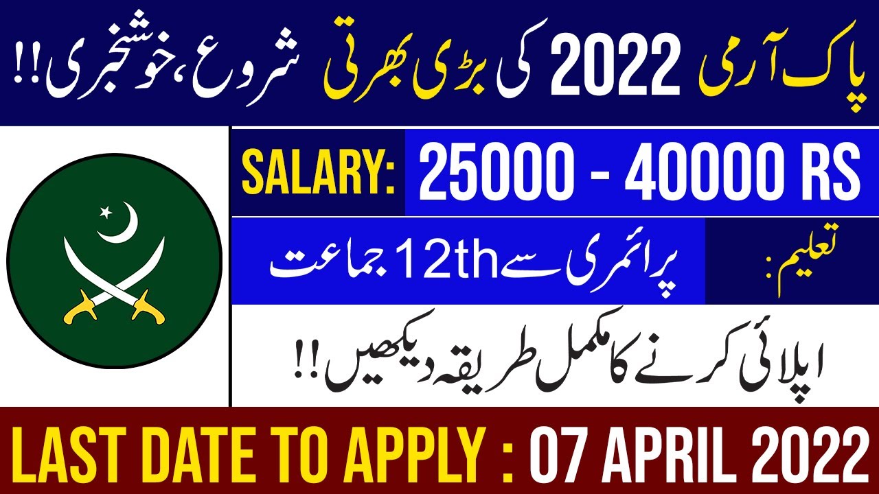 Pak Army Civilian Jobs 2022 | Pak Army Civilian Jobs 2022 | Pakistan army Jobs 2022 Apply Online