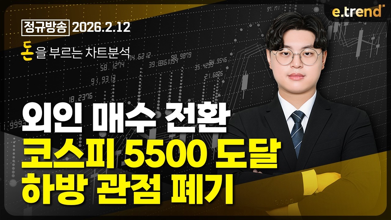 외인 매수 전환, 코스피 5500 도달. 하방 관점 폐기 | 김민형 전문가
