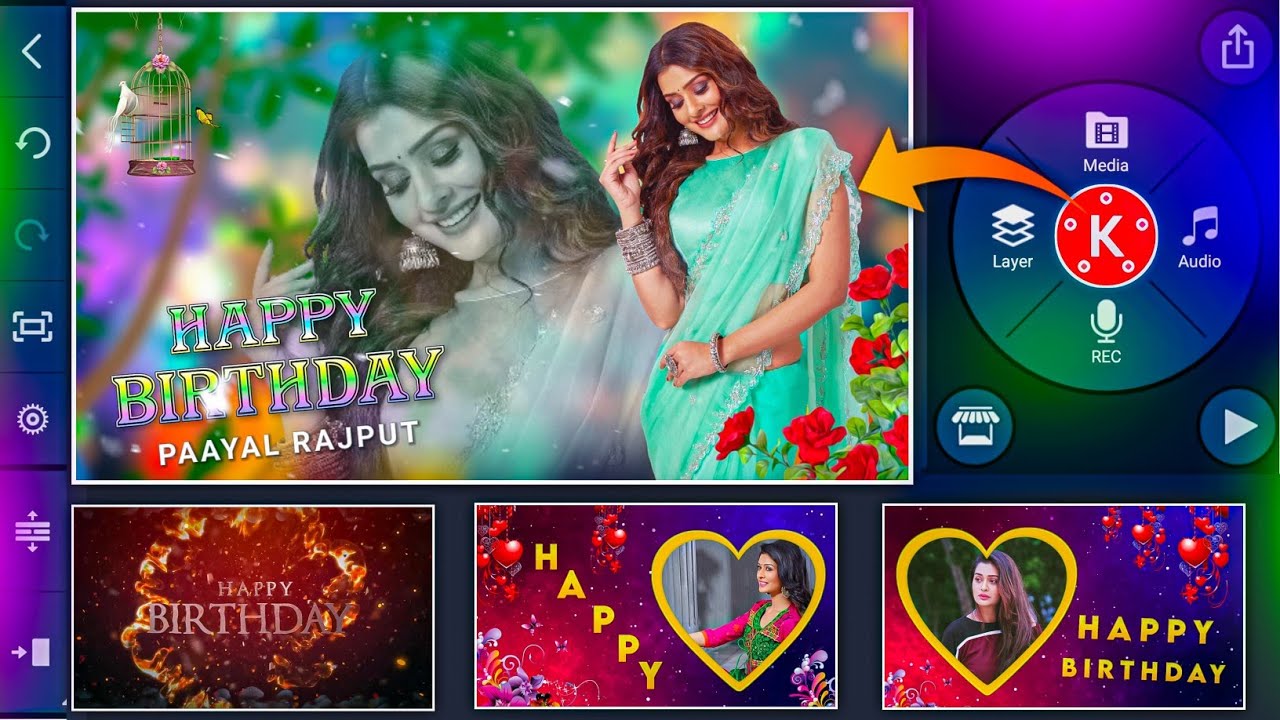 New Birthday whatsapp status video making in kinemaster in telugu