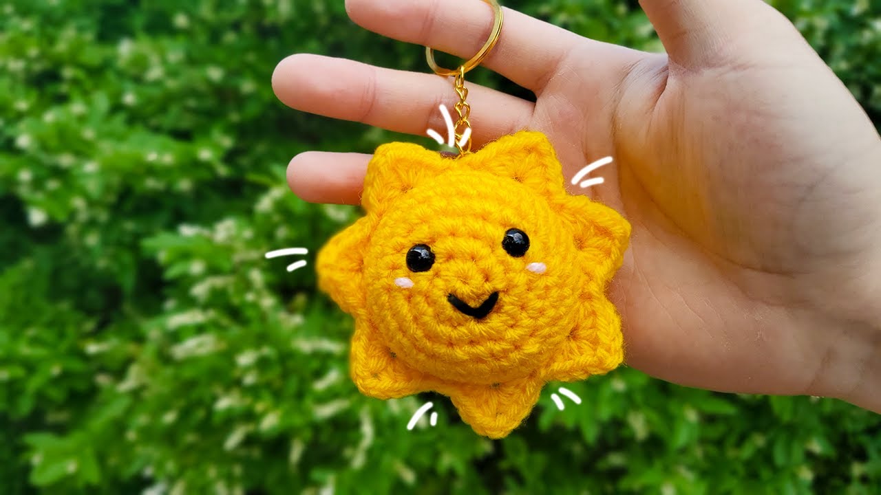 Sun Keychain Crochet Pattern 🌞