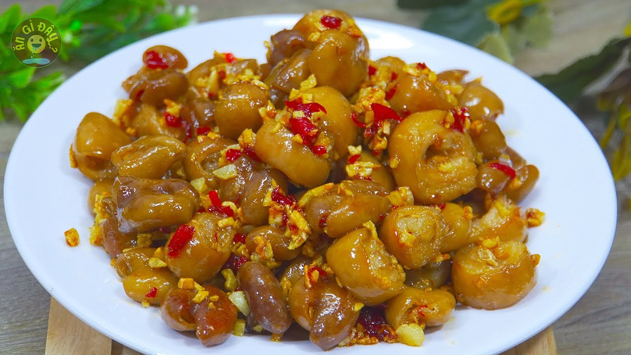 Ruột Heo Rim Mắm Tỏi Giòn Ngon Gây Nghiện