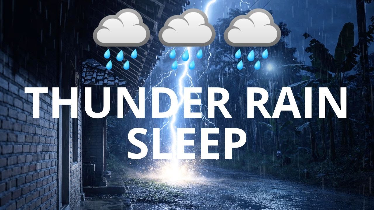 Natural Night Rain on a Quiet Rural House 🌙 Deep Sleep Village Ambience