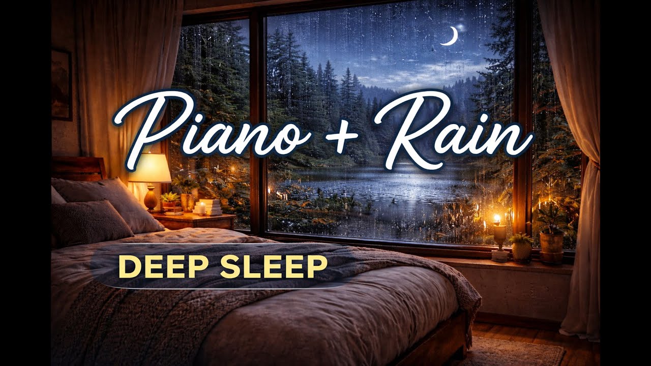 Relaxing Piano and Rain Sounds for Deep Sleep | Night Calm Music