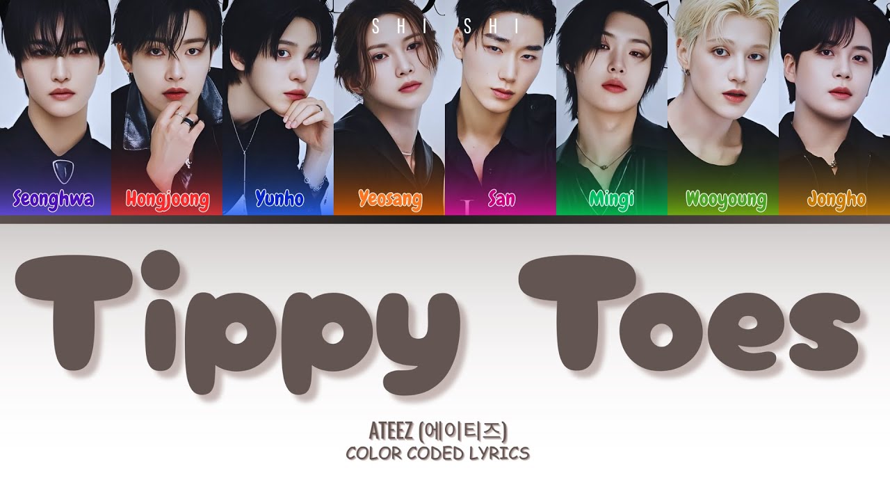 ATEEZ (에이티즈) 'Tippy Toes' lyrics (Color Coded Lyrics)