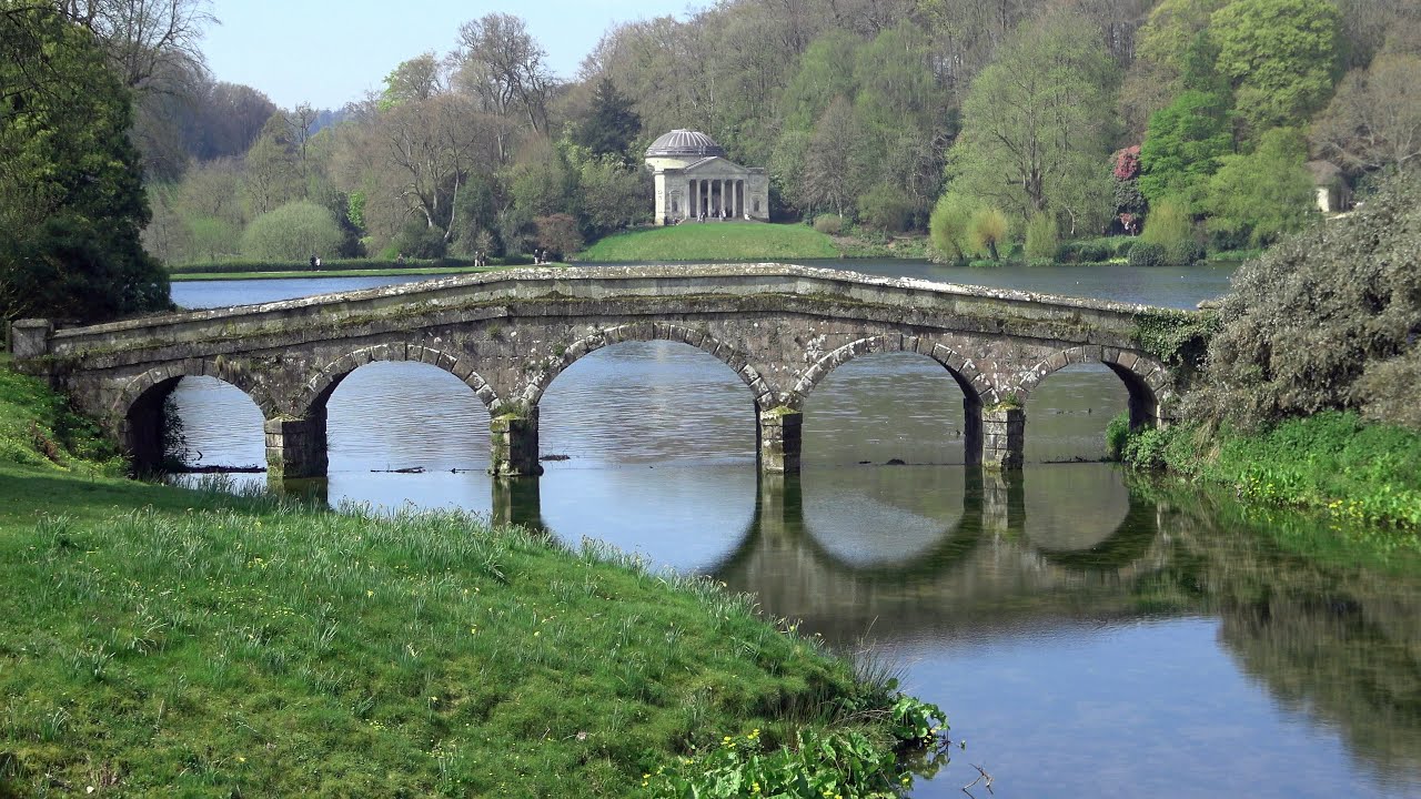 National Trust Stourhead house and gardens. A tourists view. April 2022