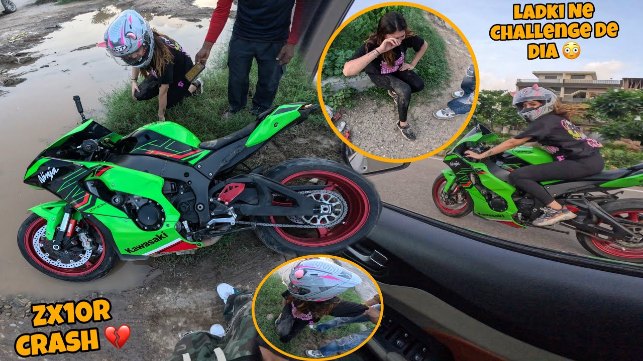 Iss Ladki Ne Muje Challenge Dia Race Ka 😳 Meri Zx10r Giraaa Di 💔Iss Ladki Ne Yeh Kya Kia 🥺