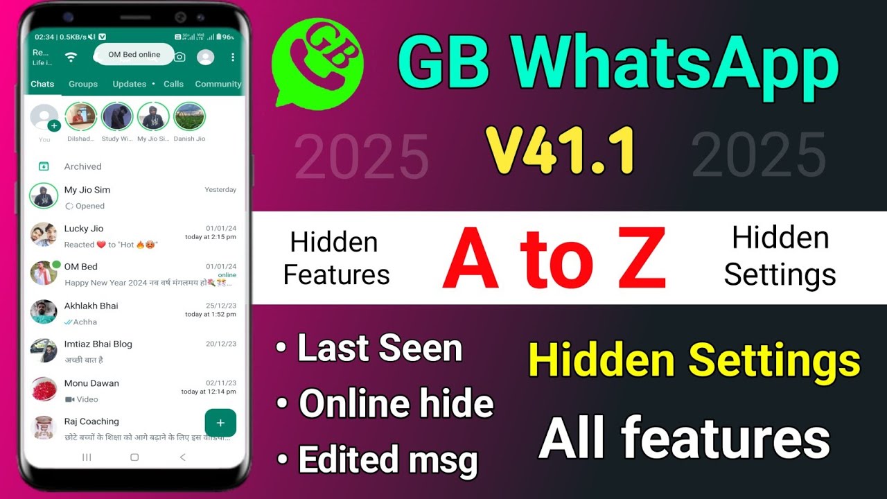 Gb Whatsapp v41.1 A to Z settings and Hidden Features| Gb Whatsapp new update 2025