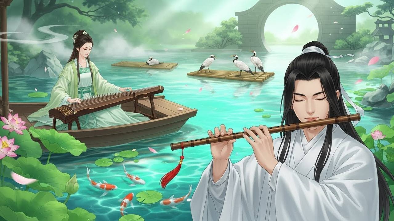 Tranquil Waters | Chinese Zen Music with Guqin & Flute