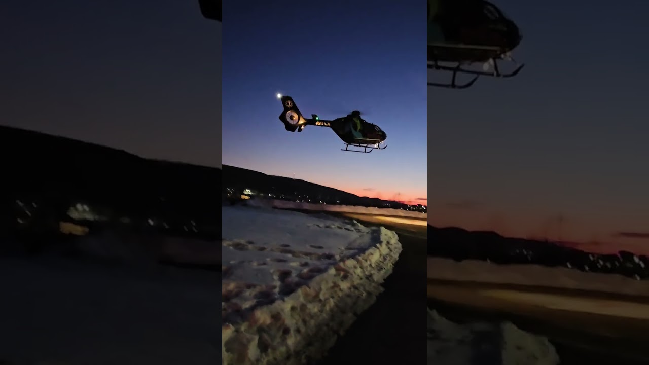 Medevac 7 Landing and Lifting Off From The Nativity Helipad