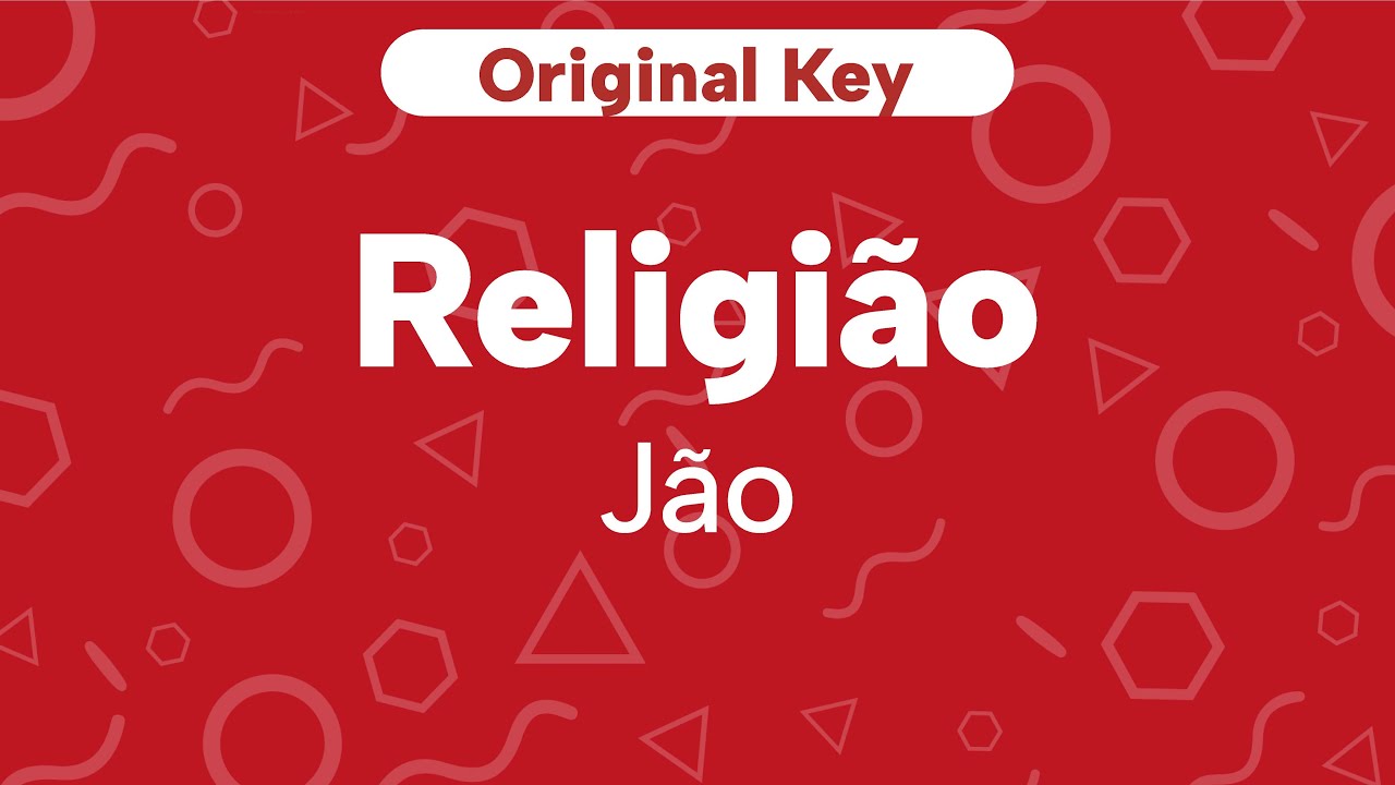 Karaoke Religião - Jão | Original Key (Cover)