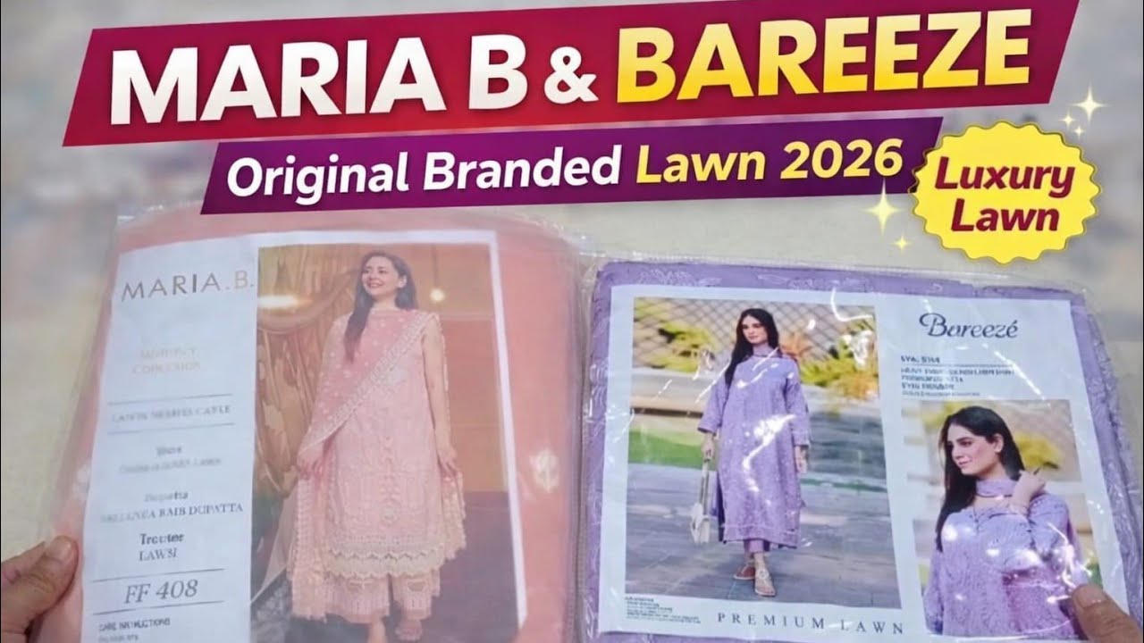 Maria B & Bareeze Lawn Suits | Premium Branded Collection 2026 | Zauq e Zar