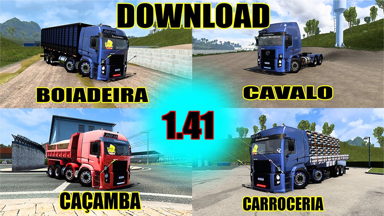 ETS2 1.41 - DOWNLOAD Costellation BOB -Truck e cavalo - Camara fria carroceria caçamba 4x2 6x2 8x2 !