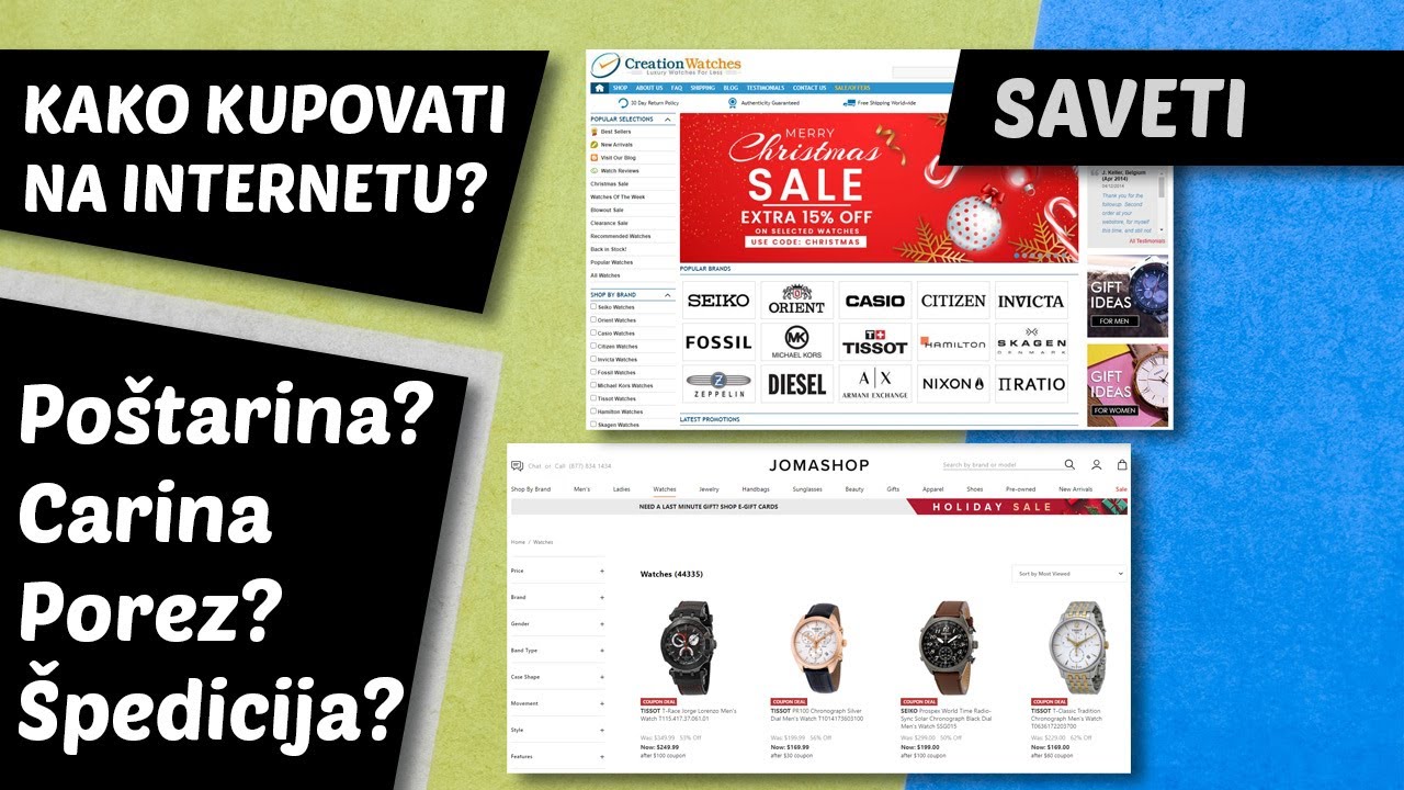 Da li se isplati kupovina satova na internetu? Carina, porez, špedicija...