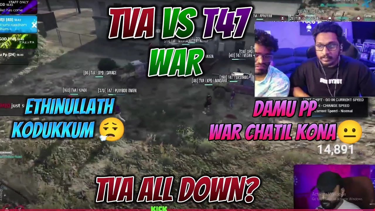 TVA VS T47 WAR NICE KALY  🫡 TVA ALL DOWN 🙂 ഇതിനുള്ളത് KODUKKUM  🦅😮‍💨 #eaglegaming #gtarp #tva 