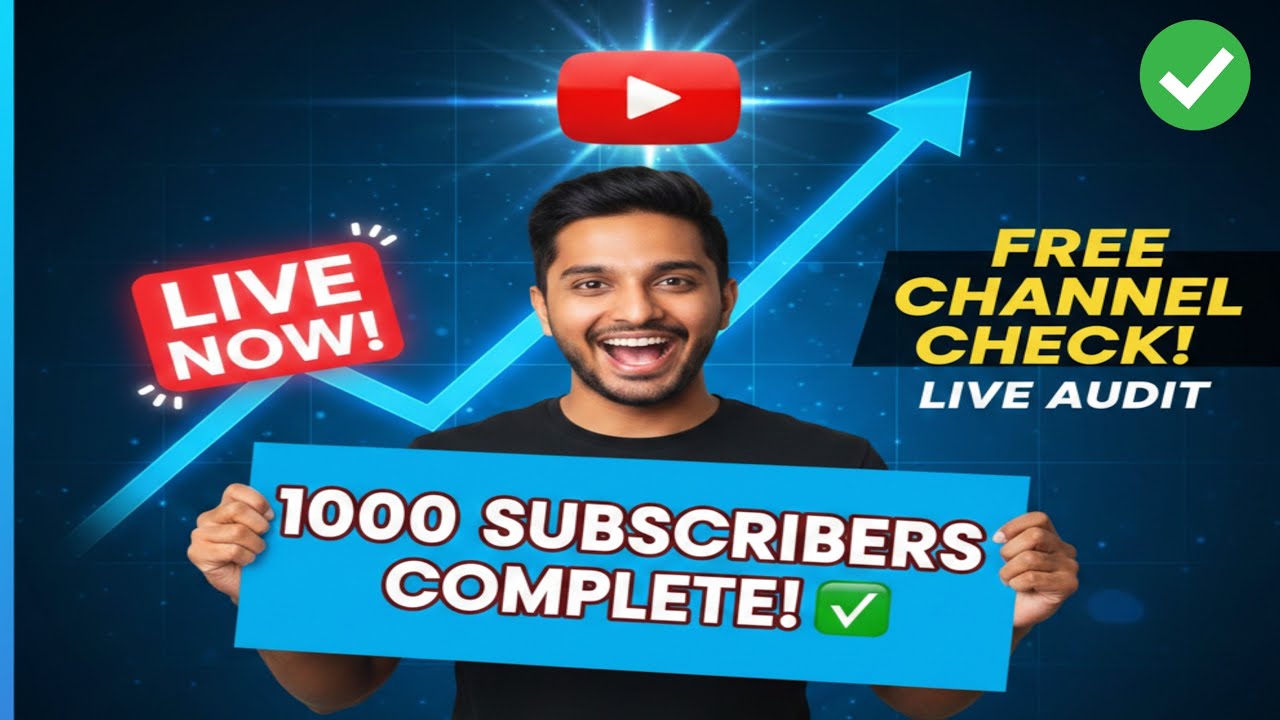Live Free Channel Check | 1000 Subscriber complete 💯✅