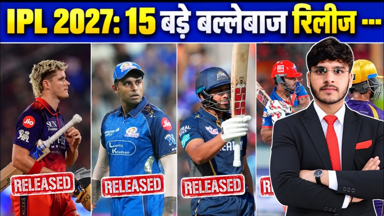 IPL 2027: 15 बड़े बल्लेबाज RELEASE 😱 | All 10 Teams Released List 