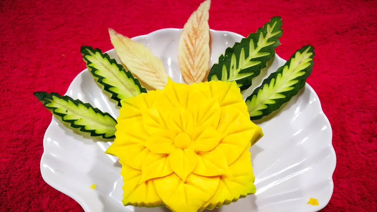 How to Vegetable Art In Flower - Pumpkin Design & garnish