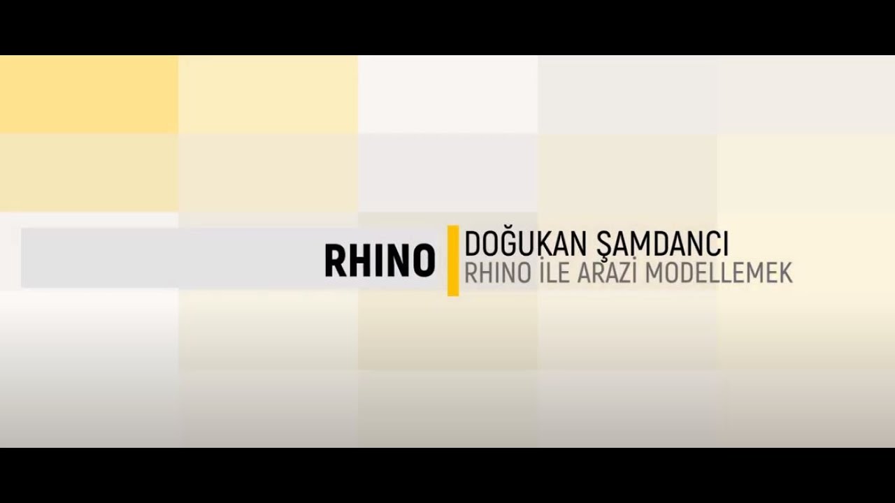 Rhino [&Ouml;nemli Konular]: Arazi Modellemek