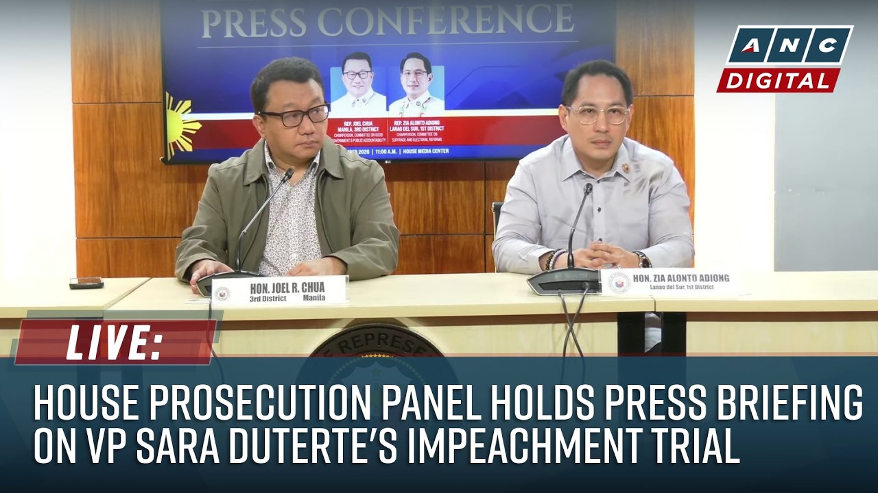 LIVE: House Prosecution Panel holds press briefing on VP Sara Duterte's Impeachment Trial | Sept. 17