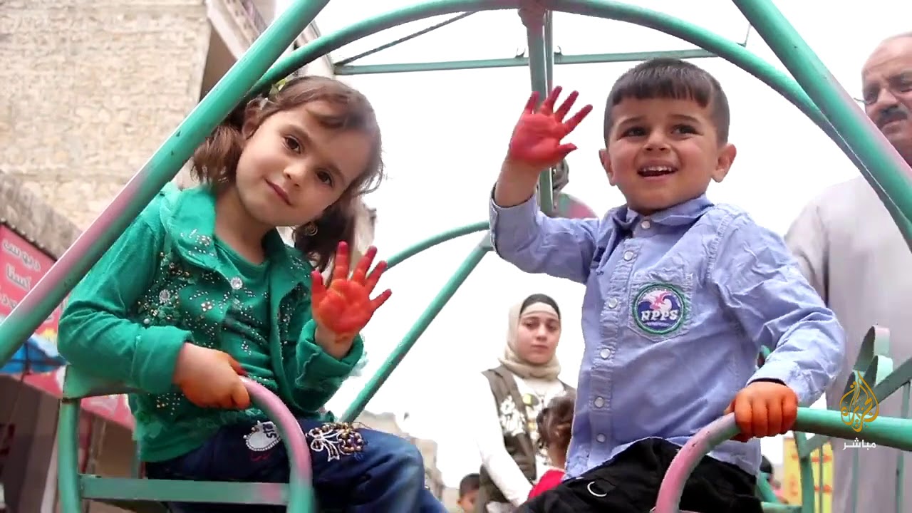 فرحة الأطفال بالعيد في مدينة الدانا بريف إدلب